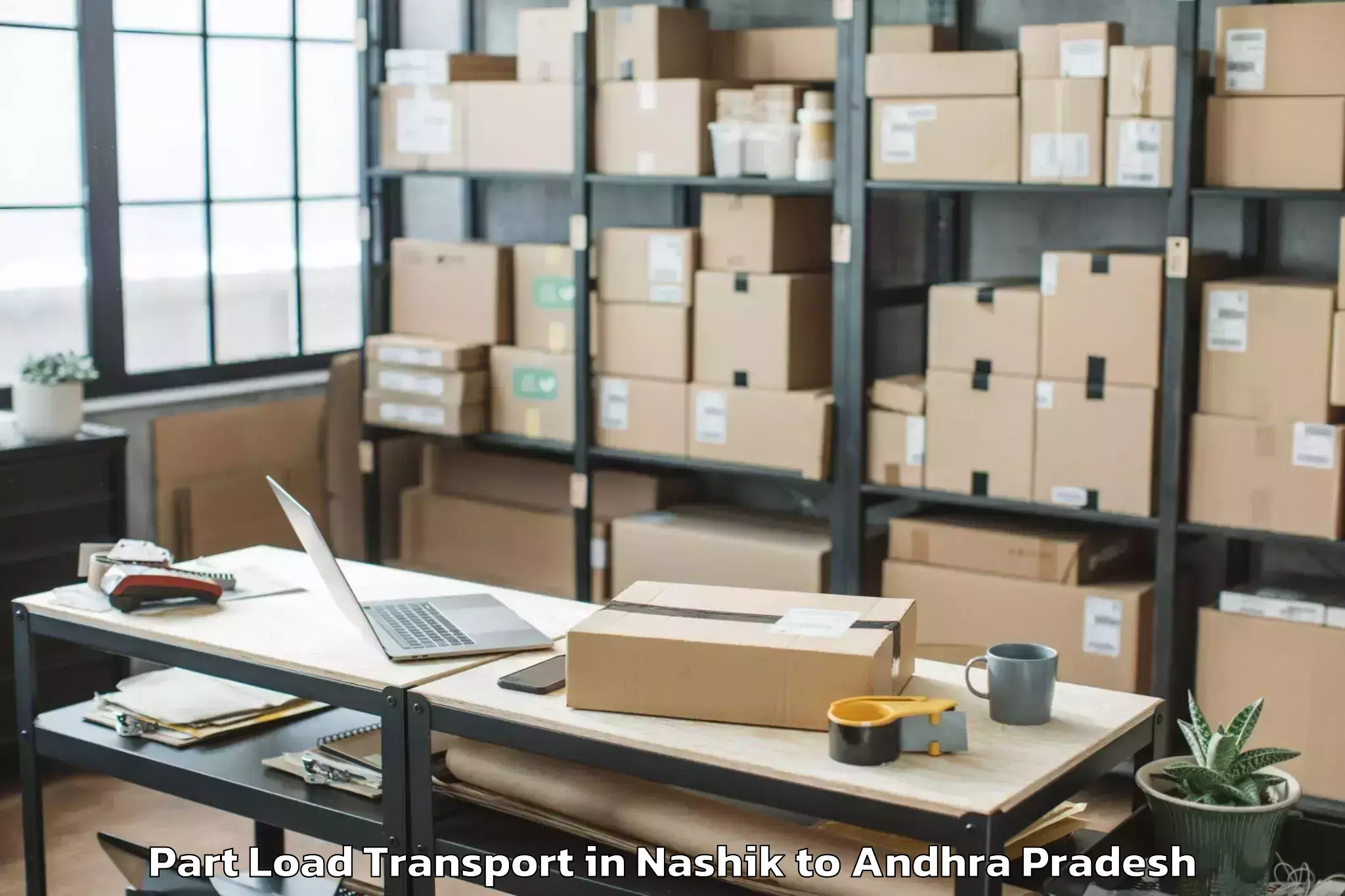 Book Nashik to Veligandla Part Load Transport